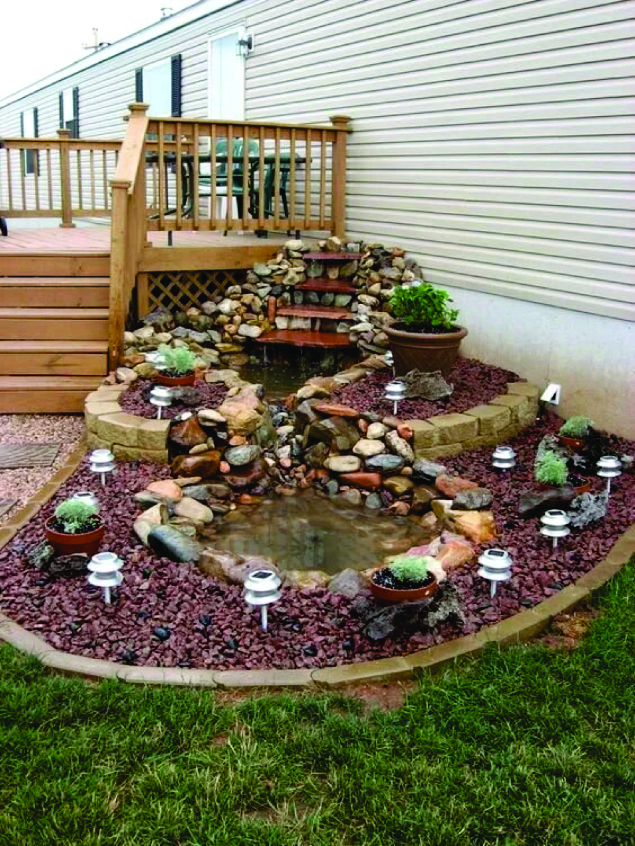 Pond and waterfall design